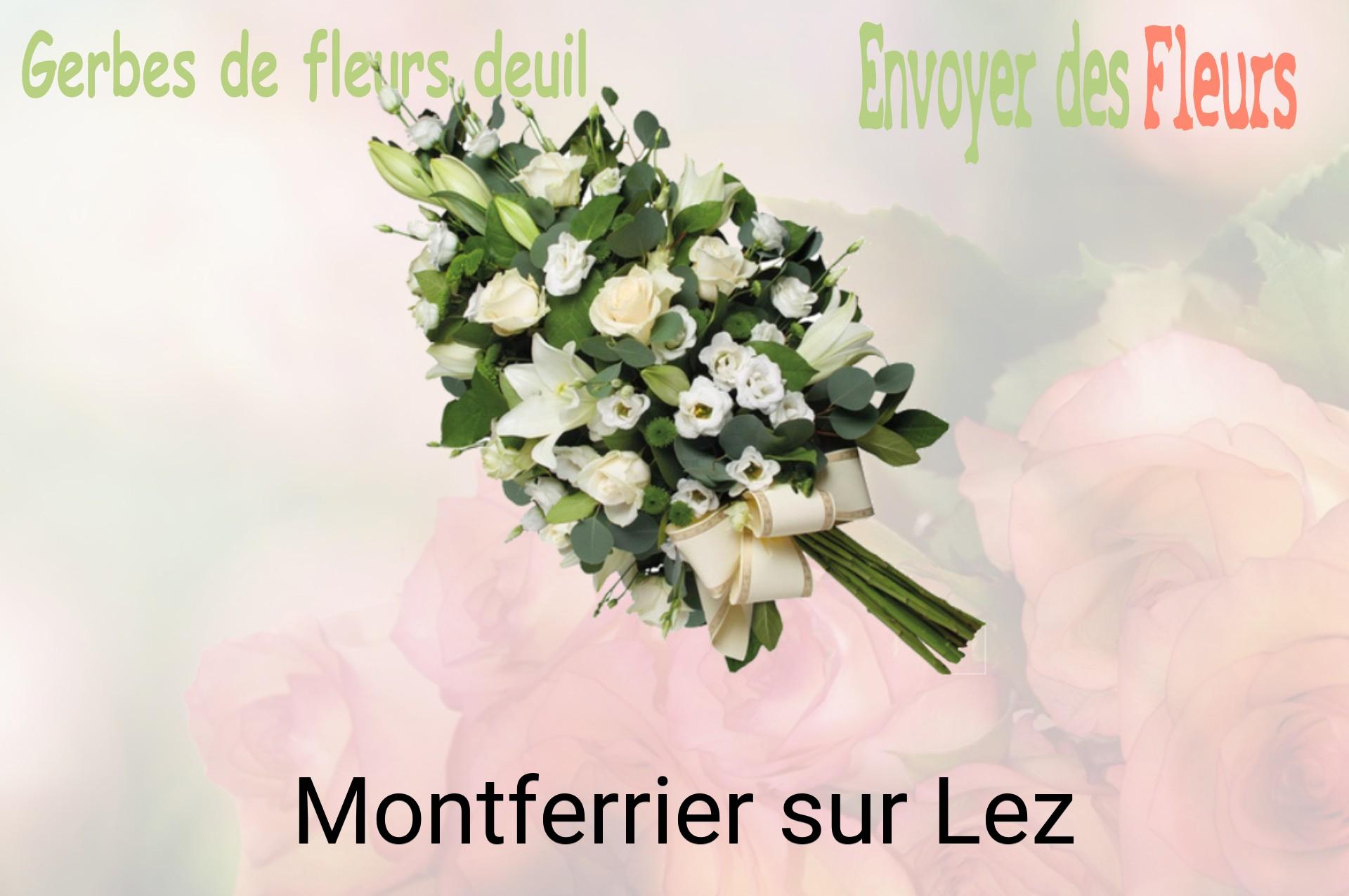 Gerbe de fleurs de deuil livrée à Montferrier-sur-Lez